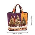 thumbnail image 2 of Christmas Tree Quilted Tote Bag Large Reusable Holiday Shopper Christmas Shoulder Bag - 14.96 x 13.78 Inch, 2 of 4