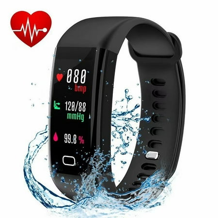 VicTsing Bluetooth Smart Band Bracelet IP68 Waterproof Heart Rate Blood Pressure Blood Oxygen Monitor OLED Color Screen Smartband for Android (Best Smartband For Iphone)