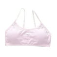 thumbnail image 3 of PXLKNZH Girls Training Bra Cotton Crop Cami Training Bras Breathable Seamless Wireless Light Padded Sport Training Bras 9-14Years Pink,Free Size, 3 of 4