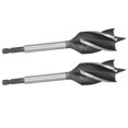 thumbnail image 3 of 2 brocas para carpintería, sierras perforadoras de metal, brocas de 4 filos, vástago hexagonal de 4 ranuras, herramienta de corte de 30 mm, 3 of 14