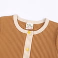 thumbnail image 5 of Gyratedream Infant Baby Boys Girls One Piece Romper Solid Ribbed Jumpsuit Button Jumpsuits Summer Outfit Clothes, 5 of 9