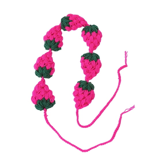 Liuchenyi Headscarf Floral Crochet Hair Bandanas Headscarf Women Hair Scarf Daisy Headband Vintage Head Kerchief for Girls Hot Pink