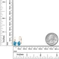 thumbnail image 4 of Gem Stone King 3.00 Ct Oval Swiss Blue Topaz Brass Rose Gold Plated Brass Earrings, 4 of 4