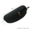 thumbnail image 6 of Homeya Sunglasses Case Hard Shell for Large Eyeglasses, Portable Travel Carry Clam with Clip Metal Zipper, Black, 6 of 8