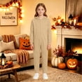 thumbnail image 5 of Boys Halloween Hooded Full Zip Jumpsuit Solid Color Long Sleeve One Piece, 5 of 7