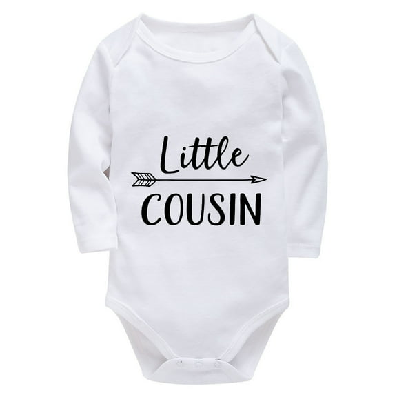 Little Cousin Gender Neutral Romper Long Sleeve Baby Girl Rompers White Baby Boy Summer Clothes 0-3 Months