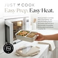 thumbnail image 3 of Just Cook 2 Section Microwave Safe Stainless Steel Bento Box 900 ml - Coconut Milk, 3 of 8