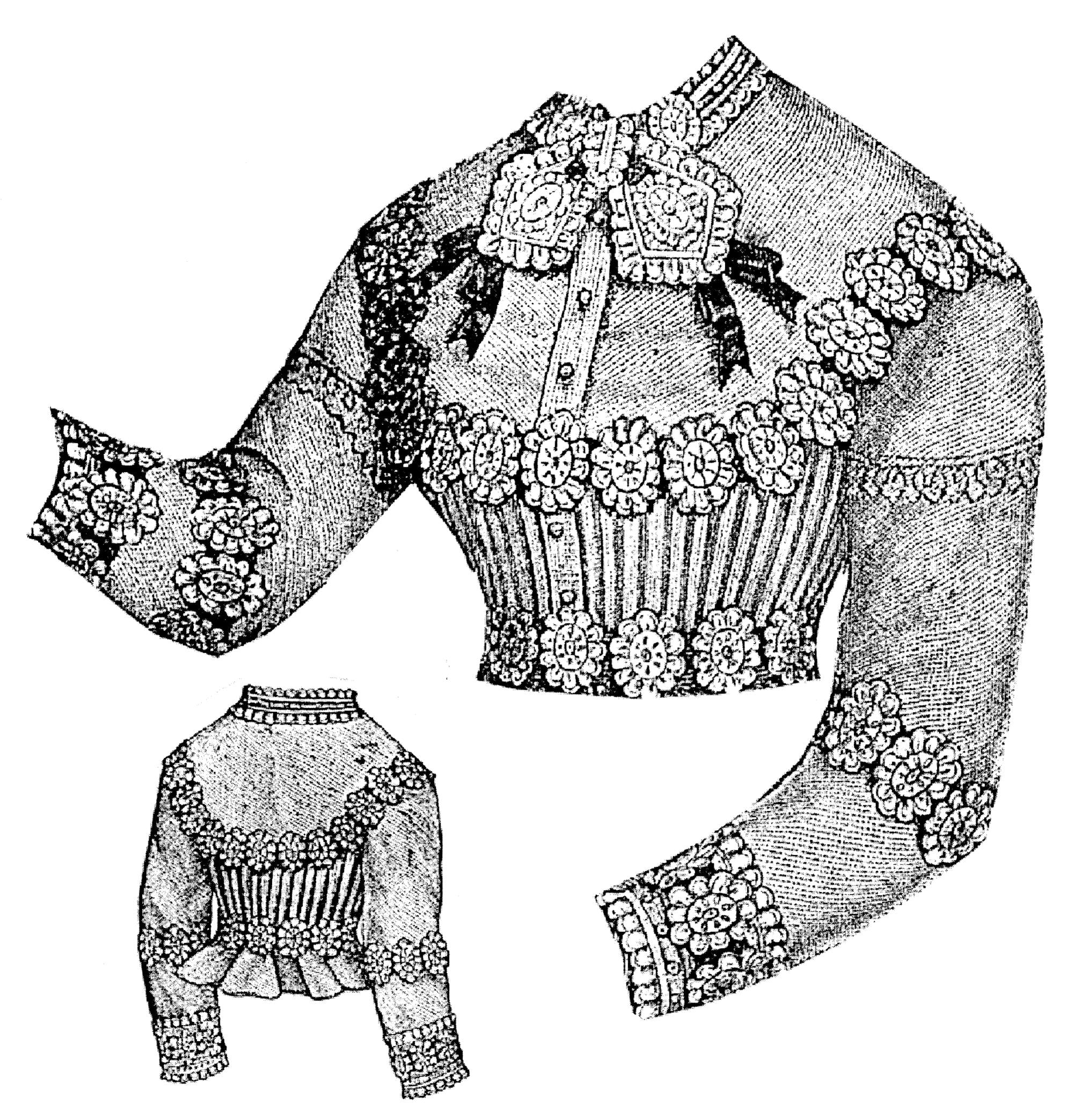 Sewing Pattern 1868 Swiss Muslin Waist with Simulated Bodice Pattern