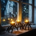 thumbnail image 3 of Eoozwa 3PCS Skull Hand Candle Light, Gothic Table Centerpiece for Halloween DecorCreepy Skeleton Hands LED Candles, Lighted Halloween Lamp for Tabletop Entryways Haunted House Home Party Displays, 3 of 6