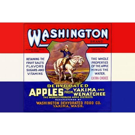Washington Brand Dehydrated Apples- Fine Art Canvas Print (20