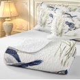 thumbnail image 4 of Erosebridal Coastal Heron Animals Twin Quilt Set,Rustic Wildlife Twin Coverlet Set,White Blue,2 Pieces,1 Bedspread and 1 Pillowcase, 4 of 7