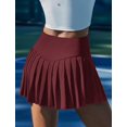 thumbnail image 3 of Pinspark Pleated Skirts for Women High Waisted Tennis Skort with Shorts Tummy Control Golf Skorts Quick Dry Skater Skirt, 3 of 6