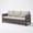 Gray/Beige, variant on Giantfurnni Outdoor Patio 3-Seat Sofa,All-Weather WIcker Patio Couch with Square Armrest,Outdoor Conversation Sofa for Deck Porch Garden Backyard
