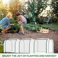 thumbnail image 3 of Garvee Mini Greenhouse 116.93 x 39.37 x 31.5 inch, PE Cover with Roll-up Zipper Door, White, 3 of 6