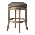 thumbnail image 1 of Maven Lane Alexander Backless Bar Stool, Reclaimed Oak Finish w/ Ronan Stone Vegan Leather, 1 of 6