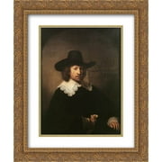 Rembrandt 2x Matted 20x24 Gold Ornate Framed Art Print 'Portrait of Nicolaas van Bambeeck'