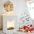 thumbnail image 2 of Mayhihi 5 FT White Unlit Artificial Christmas Pine Tree, Xmas Tree Holiday Party Decoration with Sturdy Metal Stand, Full 498 Branch Tips for Indoor and Outdoor, 2 of 7