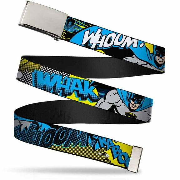 Adjustable Belt, Clamp Buckle, Cut-to-Fit, Batman Scene