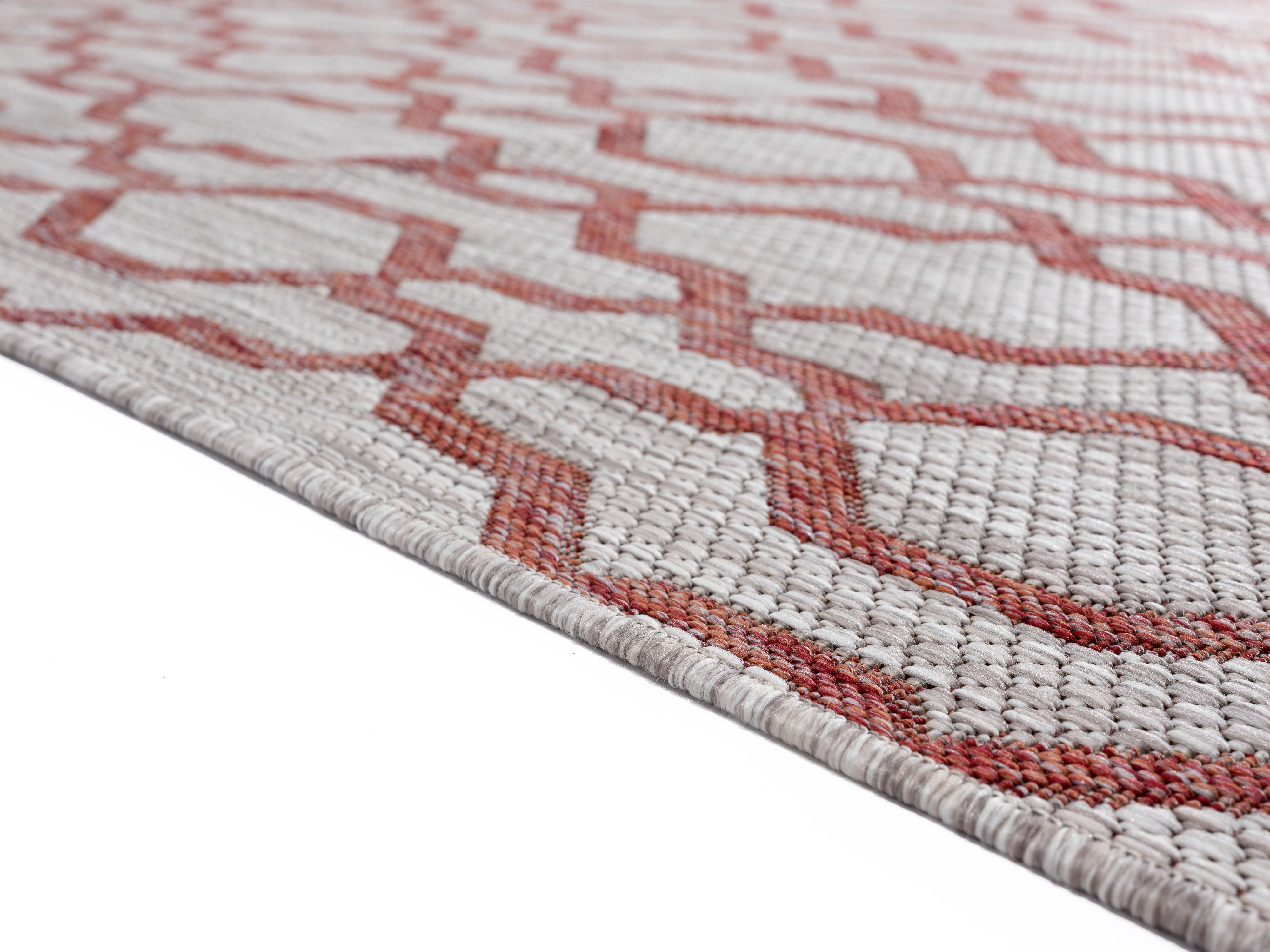 United Weavers Mali Valhalla Contemporary Geometric Area Rug, Red, 5'3" x 7'6"