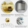 thumbnail image 5 of Designart 'Horse Eating Grass On A Meadow' Farmhouse Circle Metal Wall Art 29x29 - Disc of 29, 5 of 5