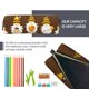 thumbnail image 5 of Easygdp Gnomes With Honey para Estuche de Lápices de Cuero, Estuche de Papelería de Cuero, Estuche de Gran Capacidad con Cremallera, 5 of 7