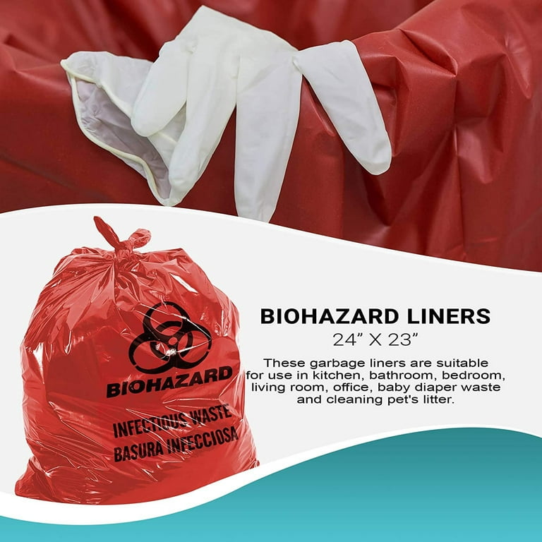 AMZ Supply Disposal Red Bags 6 x 9 Unprinted Poly Bags 1 Mil