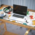 thumbnail image 3 of Long Mouse Pads for Desk,White Dinosaurs Pineapples Bolts Pattern Desk Mats on Top Of Desks, Desk Mouse Pad Extra Large with 3mm Non-Slip Base and Stitched Edge for Gaming,Office,Work,Home 35.4"x15.7", 3 of 6