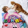 thumbnail image 2 of El Asombroso Mundo de Gumball anti-pilling, suave, ligera, esponjosa y acogedora de lujo para hogar y cocina – Perfecta para niños y adultos,80X100cm, 2 of 6