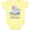 thumbnail image 3 of Inktastic My Daddy Loves Me to the Moon and Back Elephant Family Boys or Girls Baby Bodysuit, 3 of 5