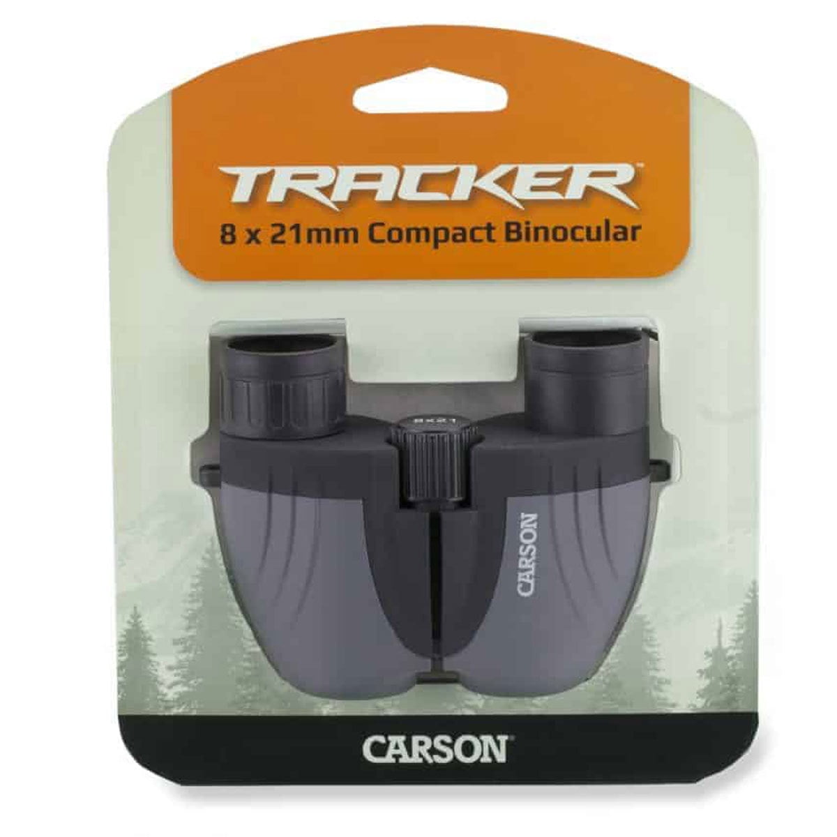 Carson Tracker 8x21mm Compact Sport Binocular, Grey (TZ-821)