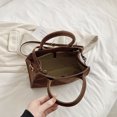 thumbnail image 3 of Bolso de mano informal para mujer, bolso de ante de gran capacidad, bolso Hobo elegante de Color sólido, 3 of 9
