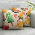 thumbnail image 3 of Creowell  Summer Pillow Cover,Hello Summer Ice Cream Decor Popsicle Farmhouse Seasonal Pillow Case Decorations for Home Sofa Couch 12x12in, 3 of 5