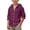 Dark Purple, variant on Shadoumai Boys Linen Shirt Cotton Quarter Button Up Summer Boho Hooded T-Shirt Teen Kids Solid Breathable Long Sleeve Beach Tops