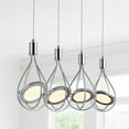 thumbnail image 4 of JONATHAN Y Orion 29" Adjustable Modern Integrated 4-Light Linear LED Metal Pendant, Chrome, 4 of 7