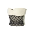 thumbnail image 2 of Arvbitana Women Summer Basic Elastic Bandeau Lace Patchwork Strapless Off-shoulder Crop Tops Streetwear Club Wear, 2 of 9