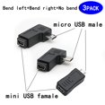 thumbnail image 2 of rgzhihuifz Adaptador USB Micro a Mini, Paquete de 3, Negro, 2 of 5