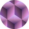 thumbnail image 1 of Ahgly Company Indoor Round Patterned Orchid Purple Area Rugs, 7' Round, 1 of 1