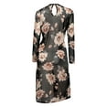 thumbnail image 2 of eVogues Plus Size Sheer Floral Print Mesh Evening Party Maxi Dress Black, 2 of 4