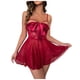 thumbnail image 2 of Gibobby Tangas de mujer sexy para sexo Día de San Valentín Camisón sexy de encaje para mujer Resbalón en la que incluye los pantalones de la secuencia de G(Rojo, XXL), 2 of 5