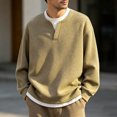 thumbnail image 2 of StSilkitty Men's Long Sleeve Sweatshirts 2 in 1 Crewneck Casual Pullover Sweatshirts Lightweight Loose Comfy Tops, 2 of 6
