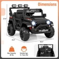 thumbnail image 3 of Costway 12V Kids Ride On Truck with 2*12V Motors Spring Suspension & Remote Control Black, 3 of 10