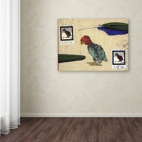Trademark Fine Art Nick Bantock Katin Parrot Canvas Wall Art - 14x19