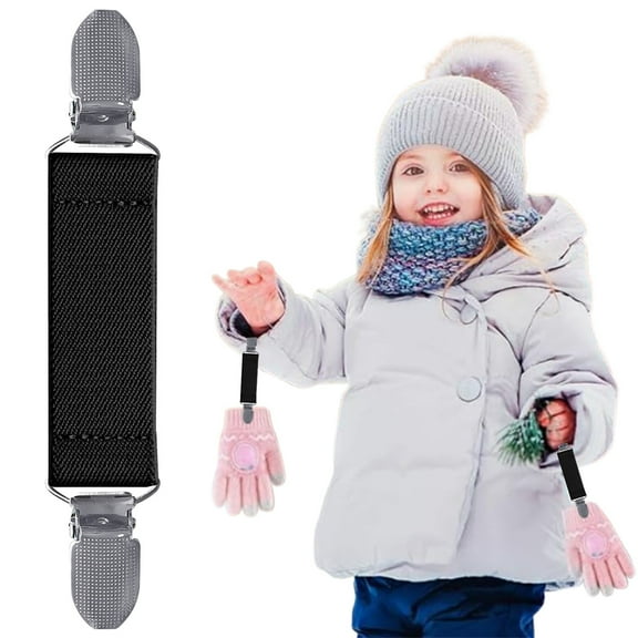 SLUOHZXI Adjustable Mitten Clips, Elastic Winter Glove Clips Dress Hat Coats Cinch Sweater Cardigan Shawl Clips for Adults 1 Pcs