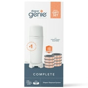 Diaper Genie Registry Gift Set, Includes Diaper Genie Complete Diaper Pail, 8 Refill Bags, 1 Carbon Filter