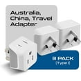 thumbnail image 5 of Ceptics CT-16 Australia, China Travel Adapter Plug - Type I (3-Pack), 5 of 8