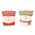 thumbnail image 4 of Funda de silla de Navidad de dibujos animados antideslizante colorido lindo copo de nieve Antimacassar protección de seguridad funda suministros Kits de decoración para fiestas Muñeco de nieve Inteprter HA070033-02B, 4 of 6