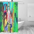 thumbnail image 3 of Cartoon Bob's Burgers Shower Curtain Cute Anime Shower Curtain Polyester Fabric Bathroom Decor Curtain Set with Hooks 72In, 3 of 8