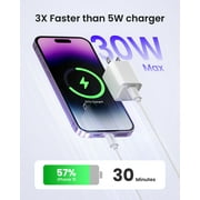 wegear 30W USB C Charger GaN Adapter PD QC 3.0 Fast Charging Foldable Block,White