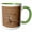 Green/White, variant on 3drose, Namib Web Footed Sand Gecko, 11oz Two-tone Green Mug
