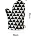 thumbnail image 2 of Oven Mitts, 1 Pair Thick Heat Resistant Oven Mitts, Cotton Oven Mitt, Baking Mitt, Pot Holder, Bbq Mitts For Kitchen Cooking(Black), 2 of 8